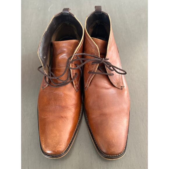 Joseph Abboud Cosmo Leather Plain Toe Oxfords brown size 45 US 11 1/2 - Picture 2 of 6